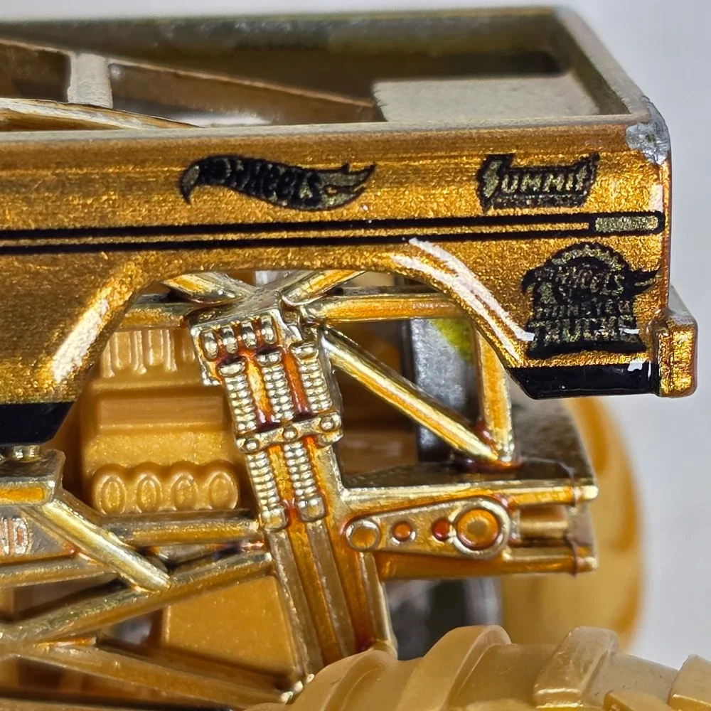 Hot Wheels Monster Trucks Bigfoot 4x4 50th Anniversary Gold 1:64 Scale Die-Cast